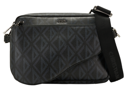 Saddle Triple Pouch, &pound;1,600, Handbags, Black, Canvas, Front view